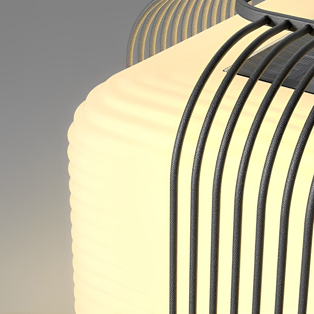 WINDSOR SQUARE SOLAR FENCE POST LANTERNS WITH WATER-RESISTANT PE SHADING