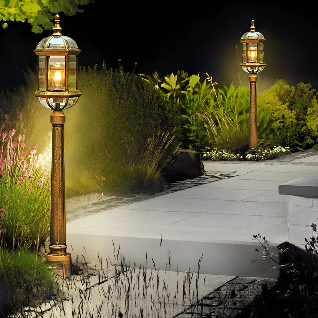 BRAMBLETON GILDED PATHWAY ILLUMINATOR - European-Inspired Outdoor Lawn Beacon