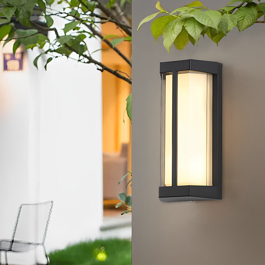 WINDSOR RAINPROOF DUAL ACRYLIC GLOW WALL LANTERNS