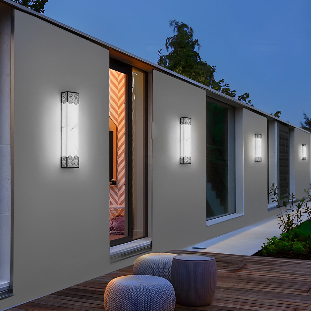 WINDSOR HARBOR RECTANGULAR RESIN LED OUTDOOR WALL LANTERN