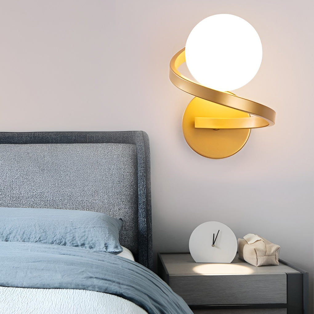 WINTHORPE CURVATURE METAL LED WALL LANTERN