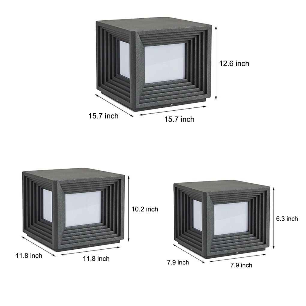 WINCHESTER SQUARE SOLAR POST ILLUMINATORS WITH WATERPROOF LED