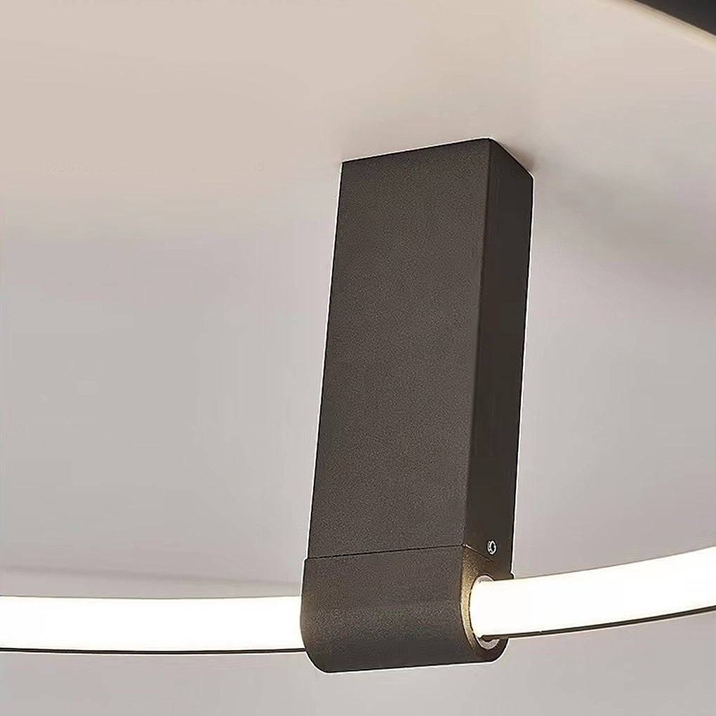 WINTHROP MODERN BLACK ROUND CEILING LAMP WITH TRIPLE DIMMING OPTIONS