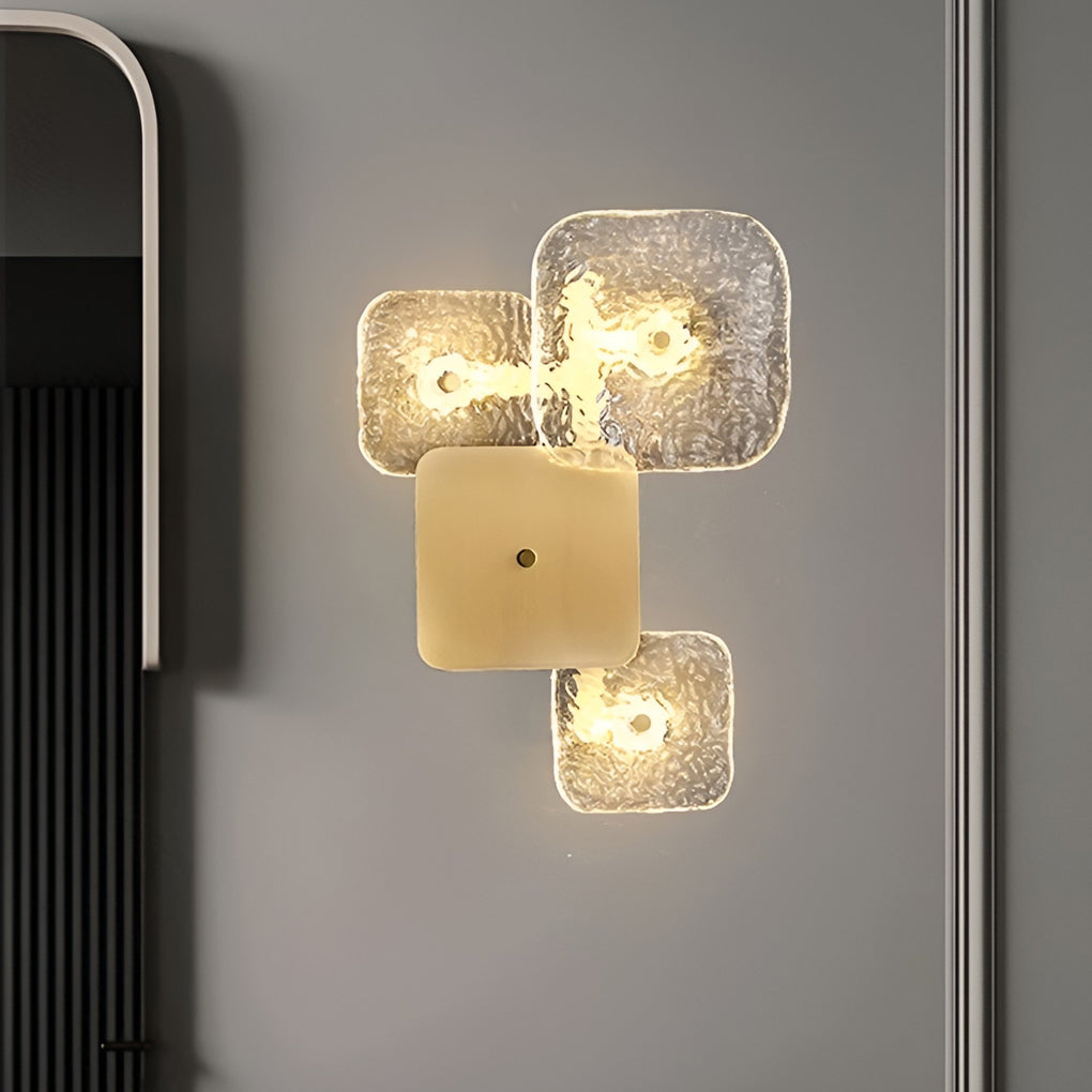 WINTHROP COPPER-FRAMED GLASS SQUARE WALL LIGHT