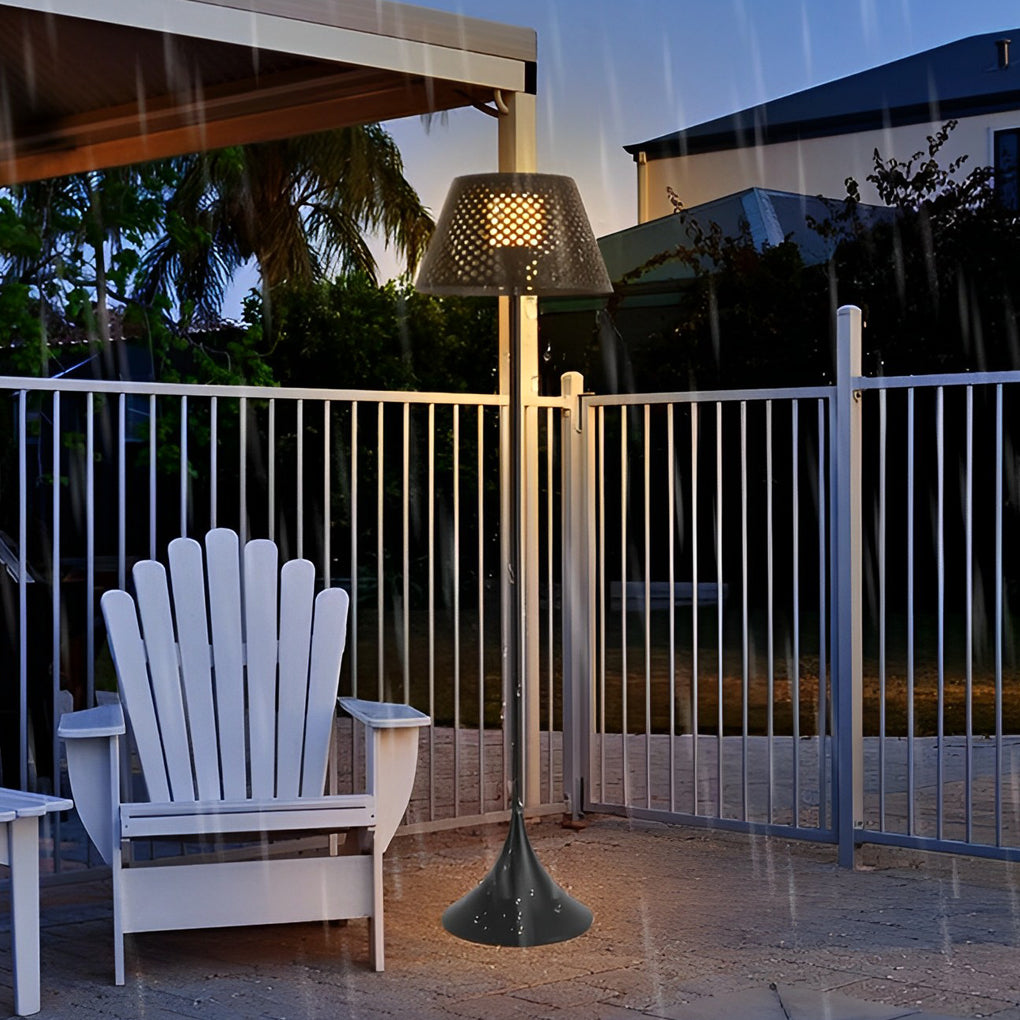 WHITBY WOVEN OUTDOOR LANTERN FLOOR LIGHT