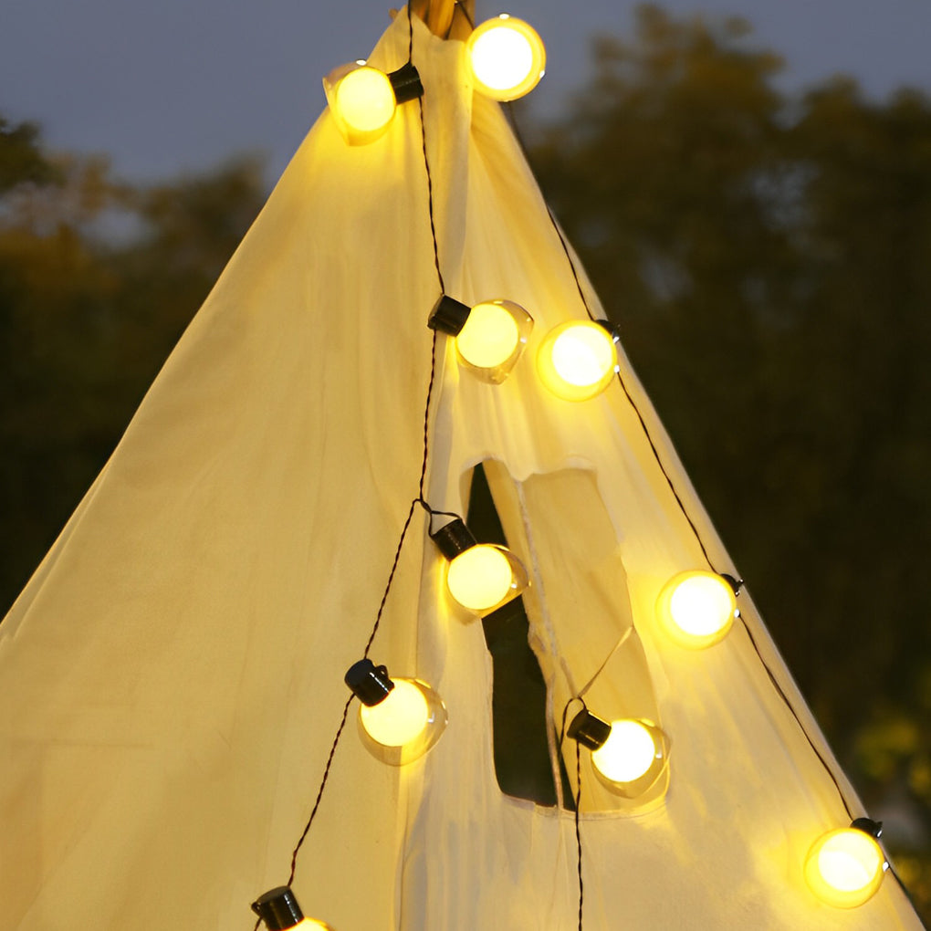 WINTERBORNE SOLAR-POWERED LED STRING LIGHTS WITH USB CHARGING
