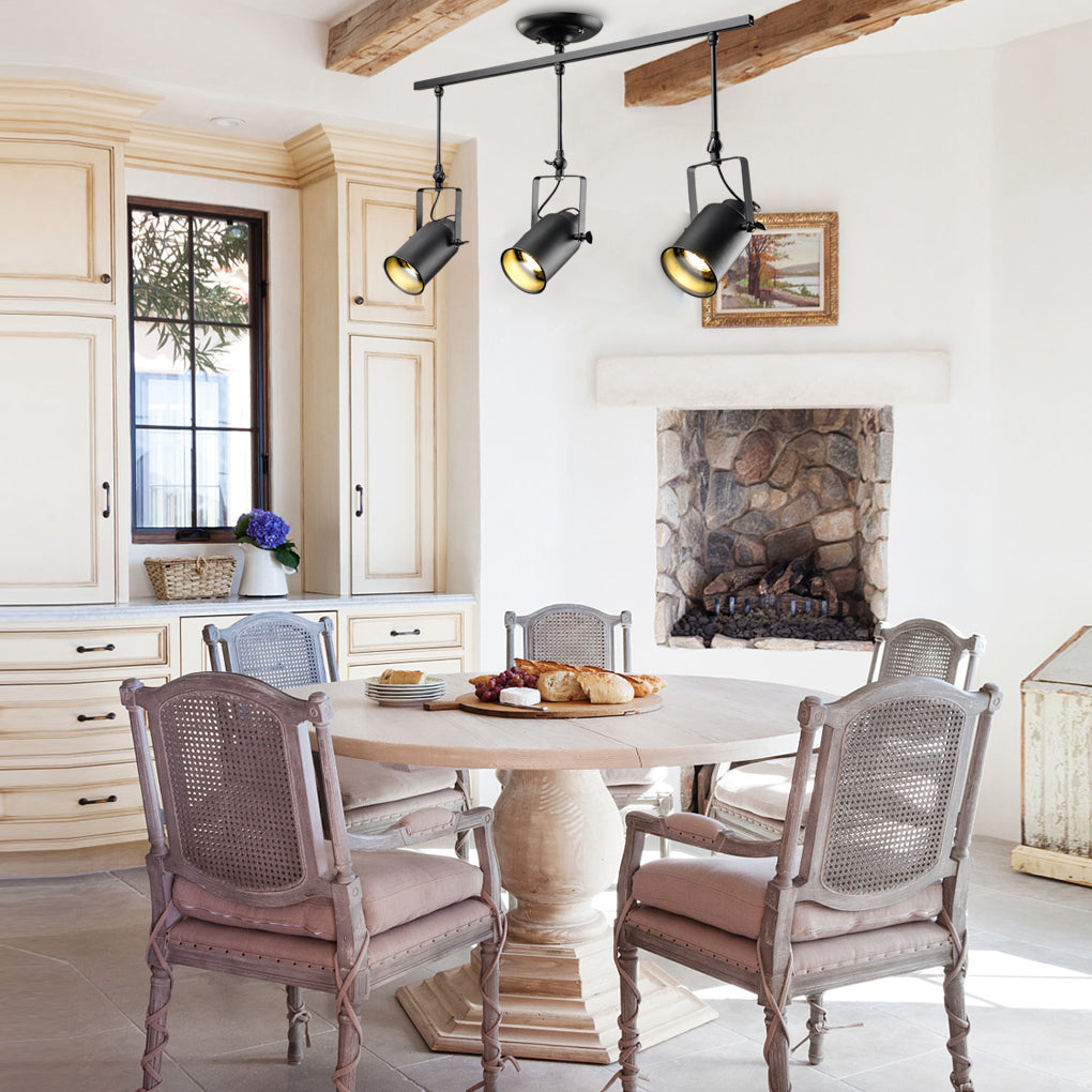 BRIDGEMAN ADJUSTABLE IRON SPOTLIGHTS WITH VINTAGE LED ILLUMINATION