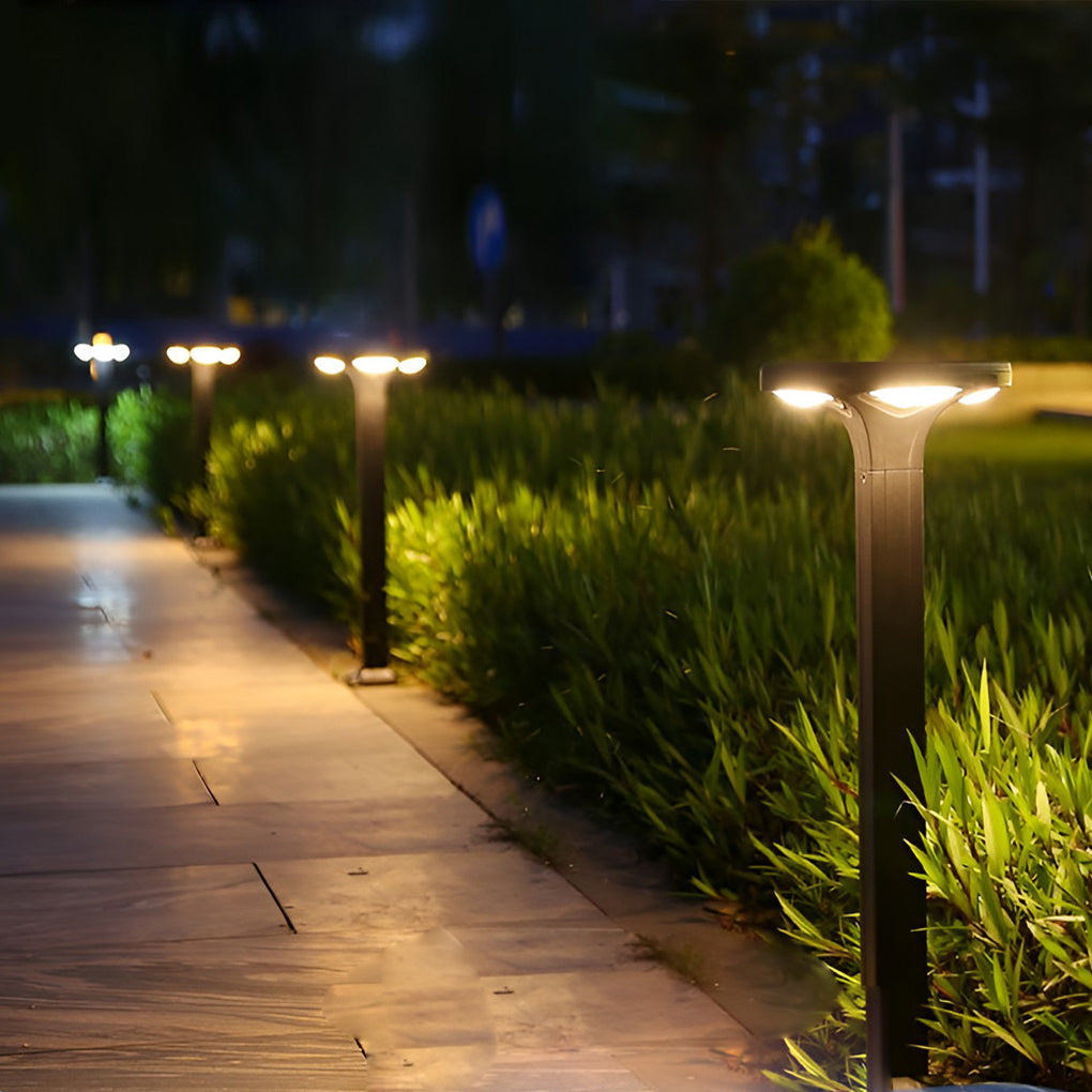 WILLOUGHBY QUAD SQUARE SOLAR GARDEN ILLUMINATORS - Versatile Hardwired or Solar Power Options"  
2. "HARTFORD FOUR-BEAM OUTDOOR PATHWAY LUMINARIES - Waterproof with Dual Power Choices"  
3. "CAVENDISH SQUARE LED WALKWAY LIGHTS - Elegant Solar and Hardwire