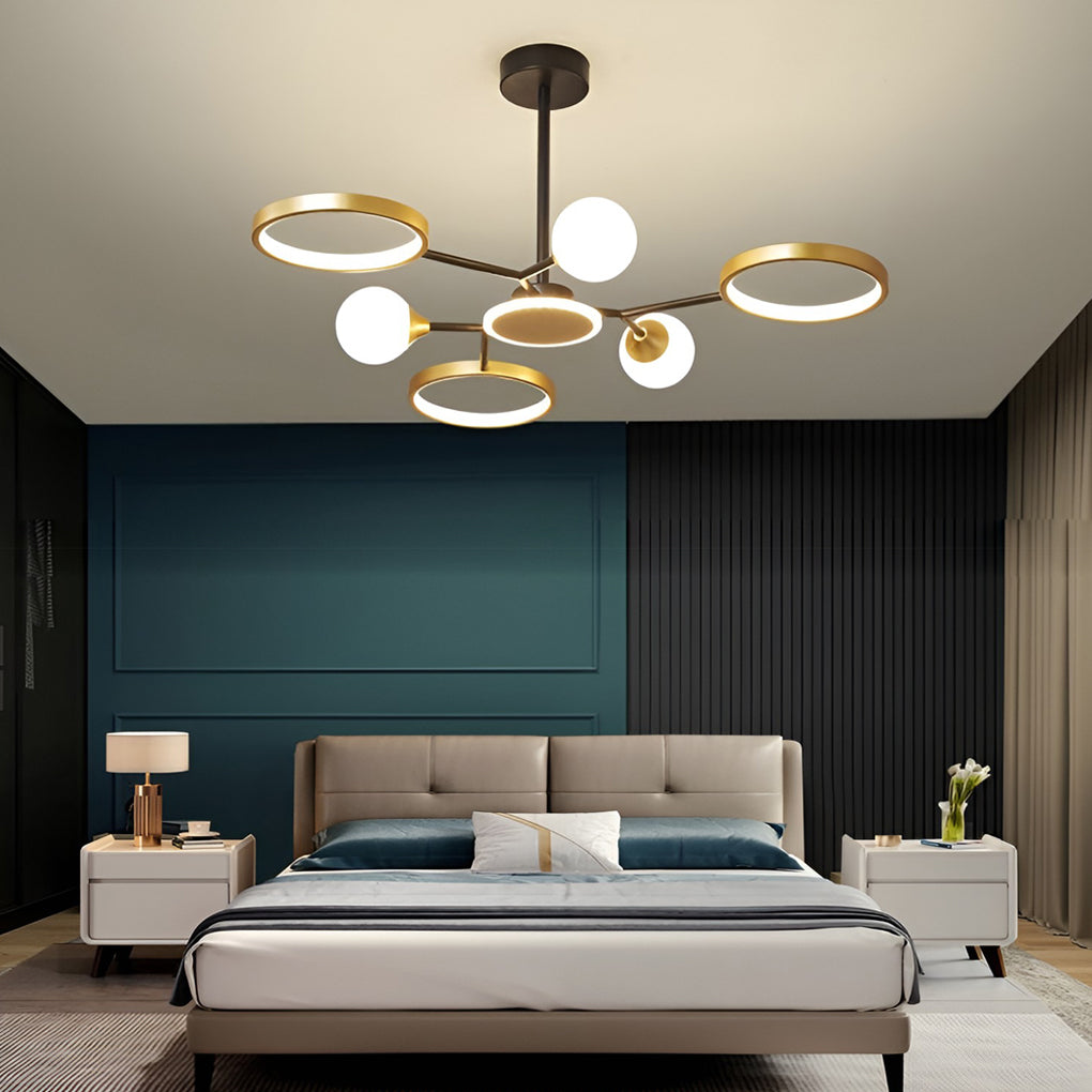 WINTHORPE SIX-BULB CIRCLE CEILING CHANDELIER