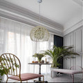 WHITLEY WOVEN RATTAN SPHERE PENDANT LIGHT