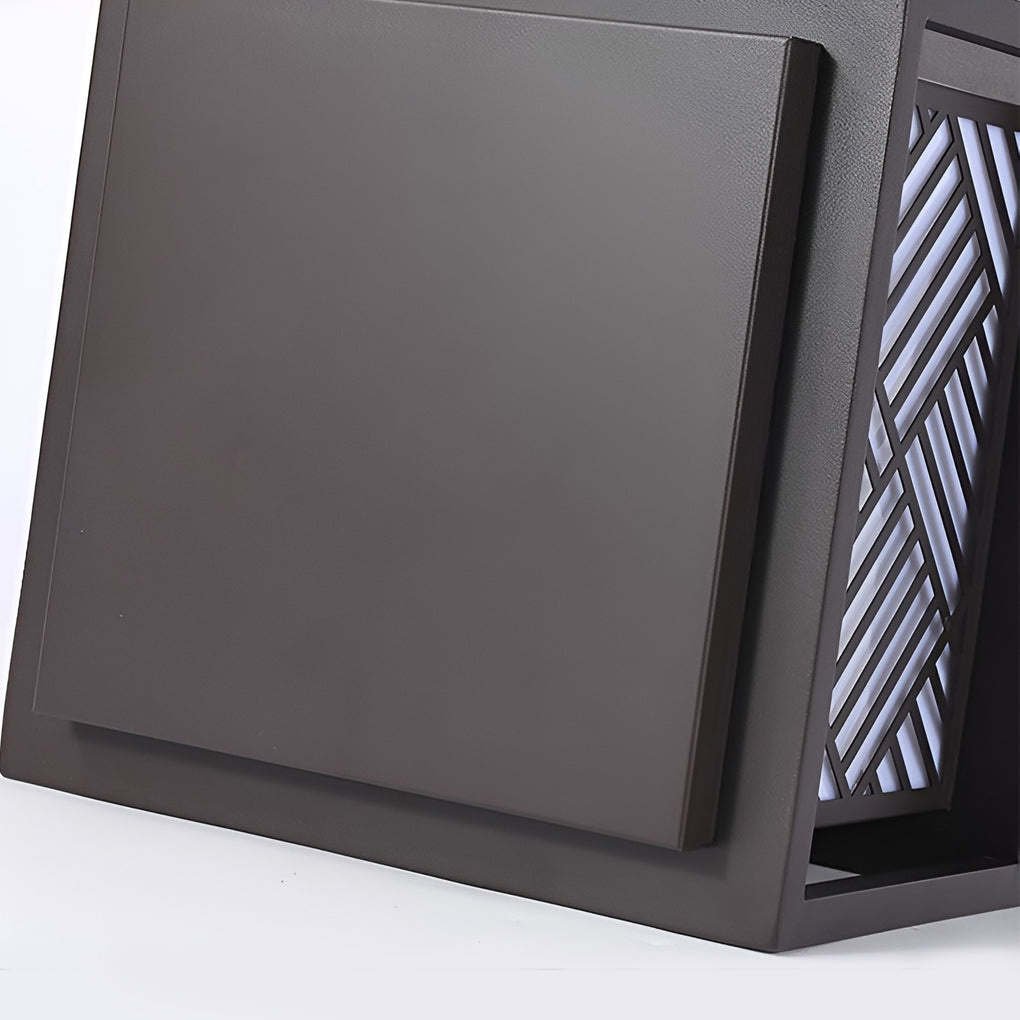 WINTERBOURNE SQUARE SOLAR PILLAR LIGHTING WITH WATERPROOF DESIGN