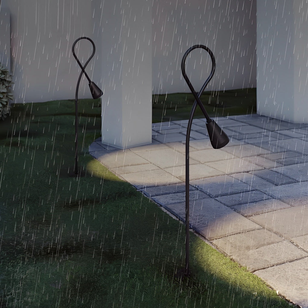FENWICK ARCHING GARDEN LANTERN, WEATHERPROOF LED COB OUTDOOR ILLUMINATION