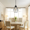 FENWICK INDUSTRIAL METAL CAGE CHANDELIER WITH SWITCH CONTROL