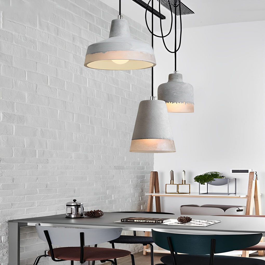 WINTHROP CIRCULAR RESIN CEMENT PENDANT LUMINAIRE