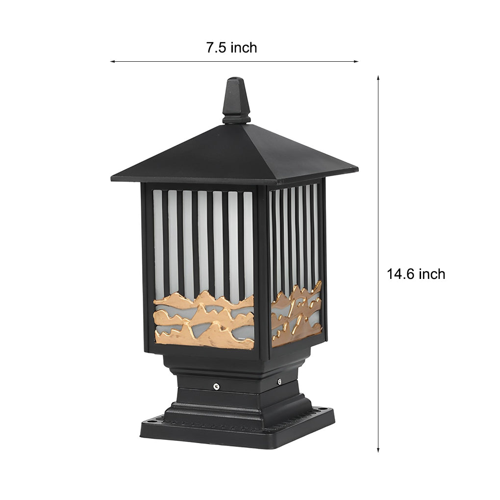 BRAMBLETON RUSTIC SOLAR FENCE POST LANTERNS