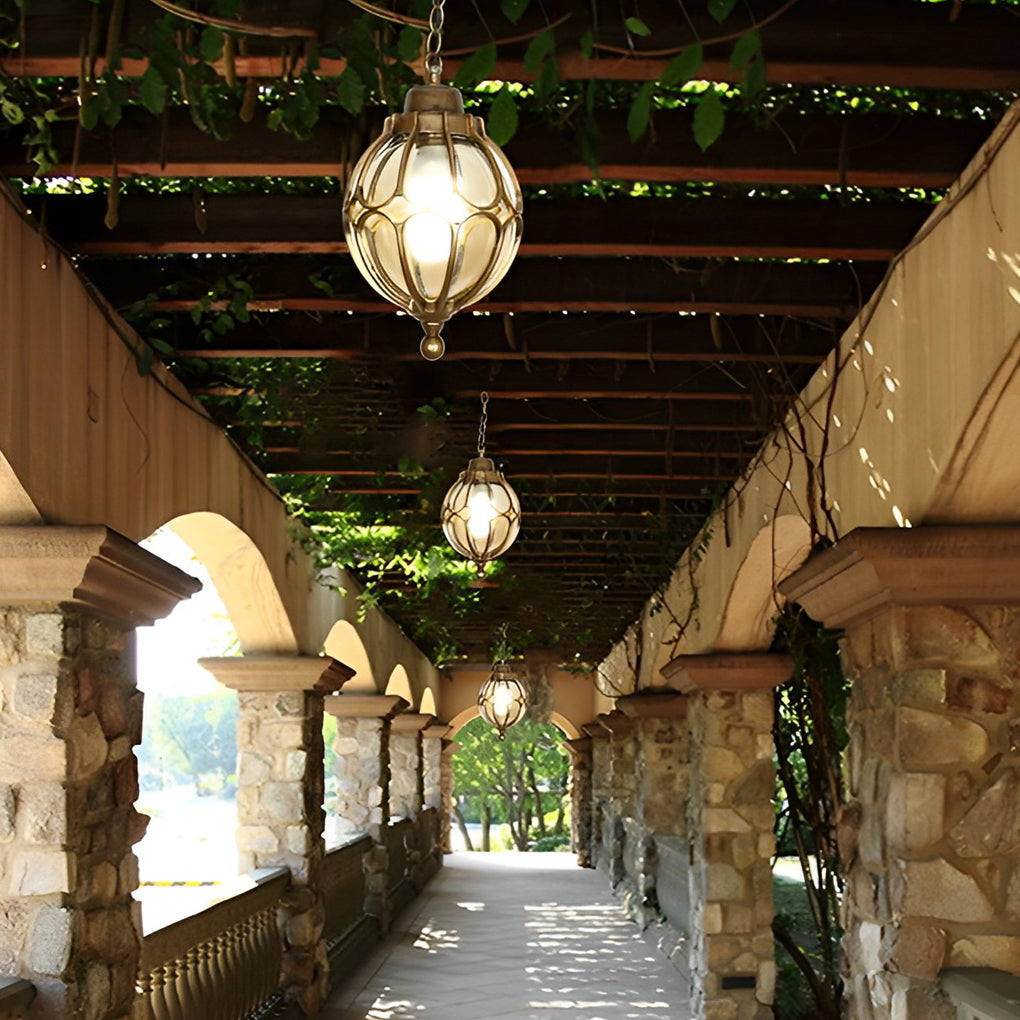 WINDSOR GLASS ORB OUTDOOR PENDANT LIGHTING
