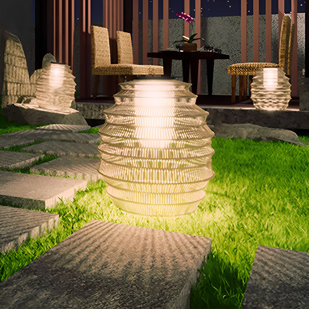 WINDSOR SOLAR-WOVEN RATTAN OUTDOOR ILLUMINATOR