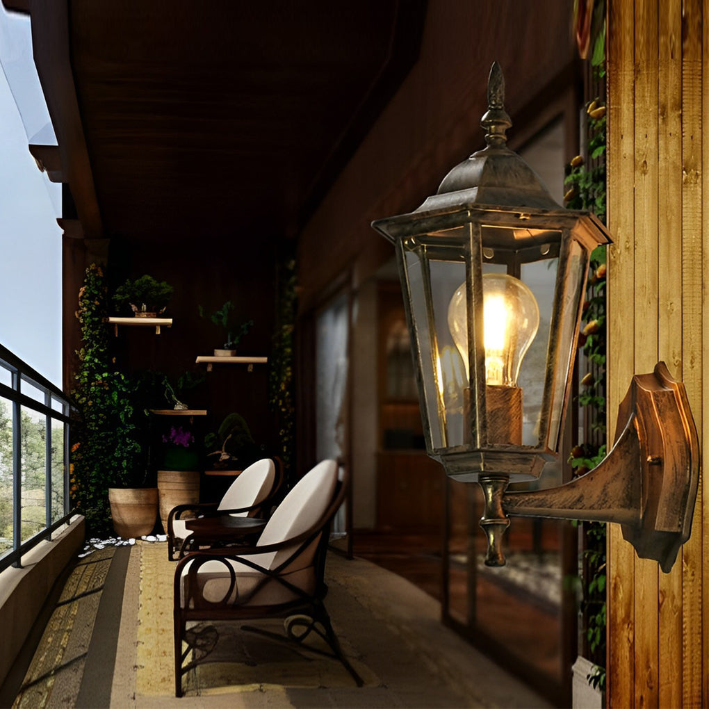 WINDSOR HEXAGONAL OUTDOOR WALL LANTERN