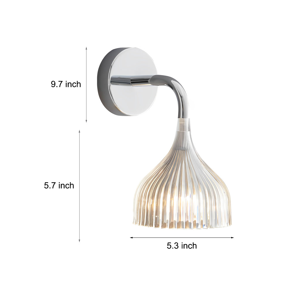 WINTHROP PLEATED IRON WALL SCONCE LUMINAIRE