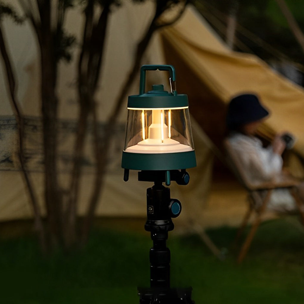 WINDSOR GREEN LED CAMPING LANTERN WITH DIMMABLE FUNCTIONALITY AND WATERPROOF DESIGN