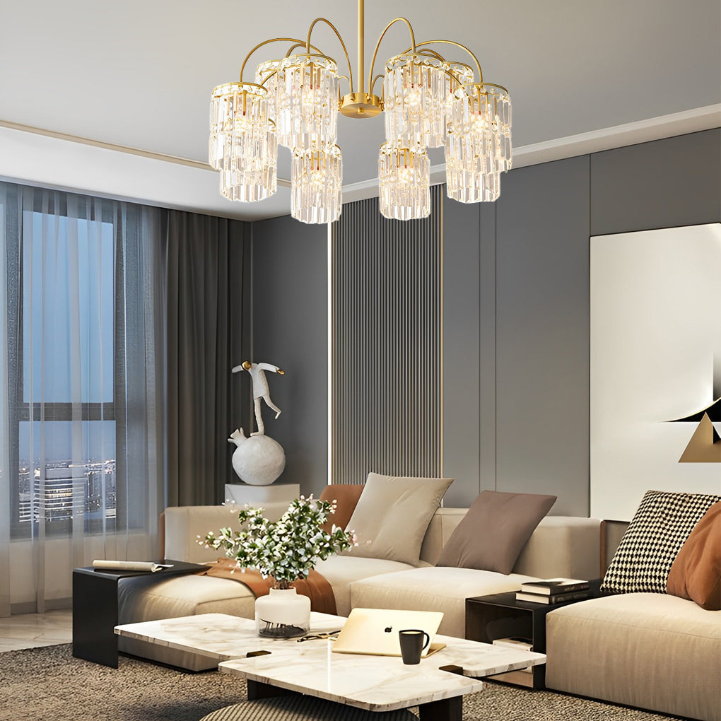 CHARLESTON CRYSTAL CURVE LUXURY CHANDELIER
