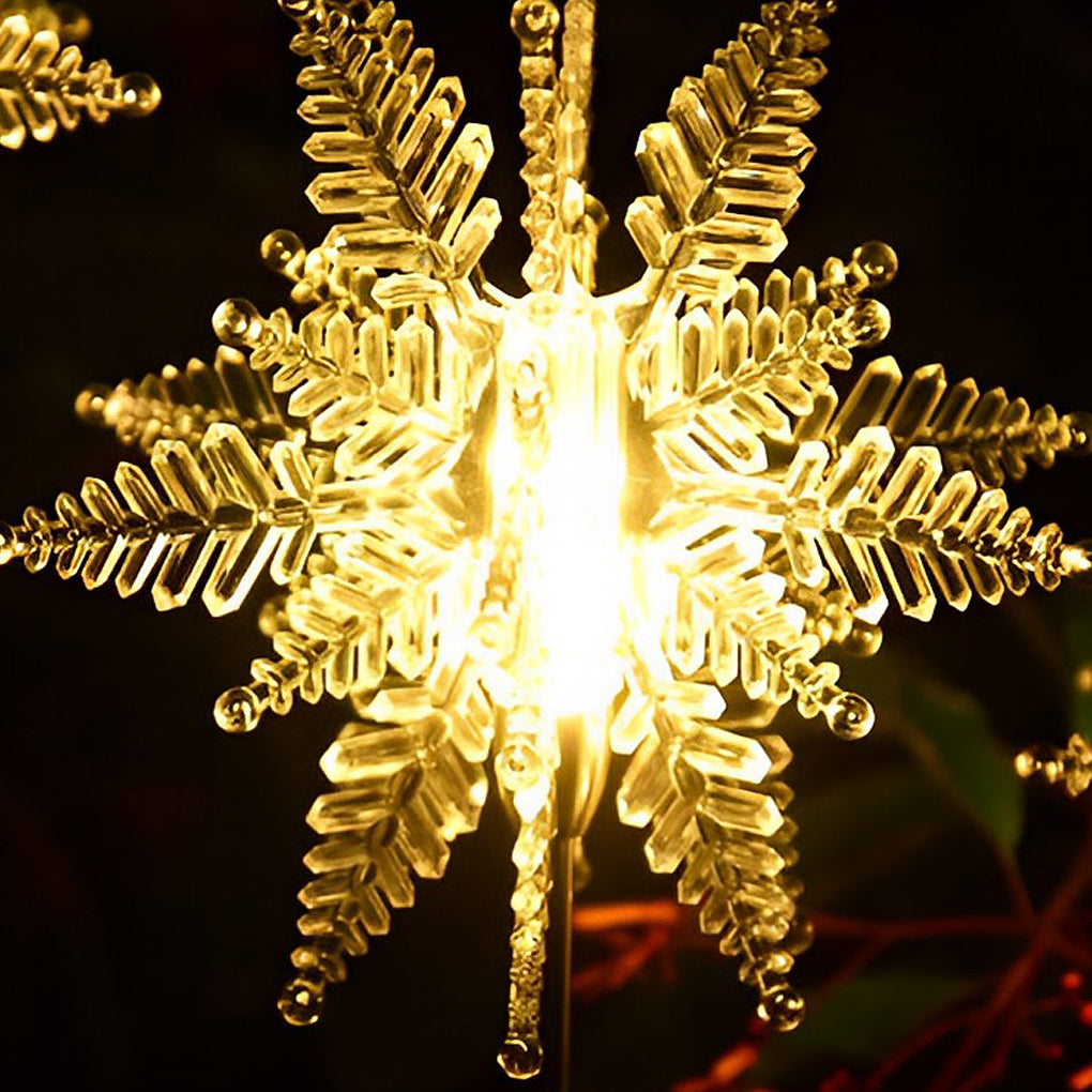 WINTERTON POLYMER SNOWFLAKE GARDEN ILLUMINATORS - SET OF TWO FOR ENCHANTING OUTDOOR DISPLAY