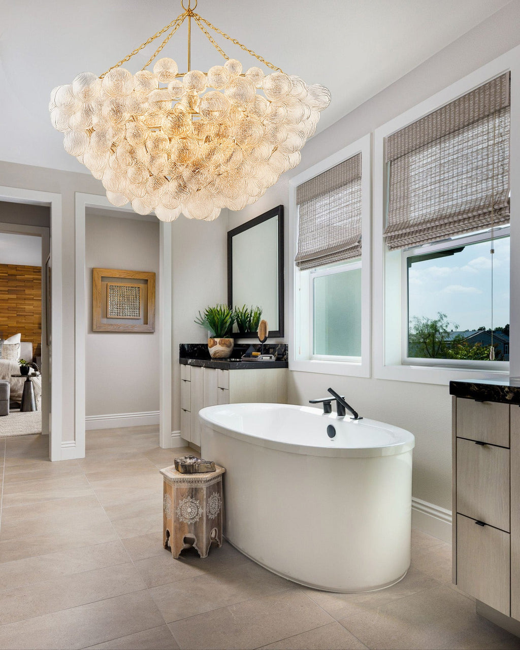 CELESTIAL ORB CRYSTAL LIGHTING FIXTURE