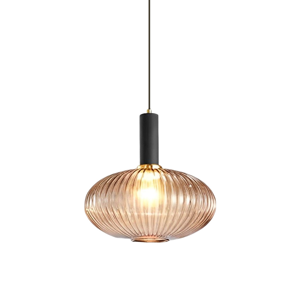 WINTHORPE STRIPED GLASS HANGING LANTERN