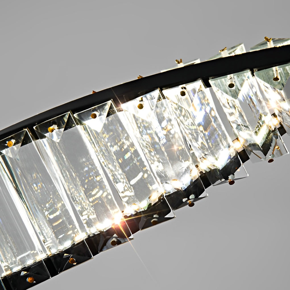WINDSOR CRYSTAL RIPPLES THREE-TIER LED DINING LIGHT