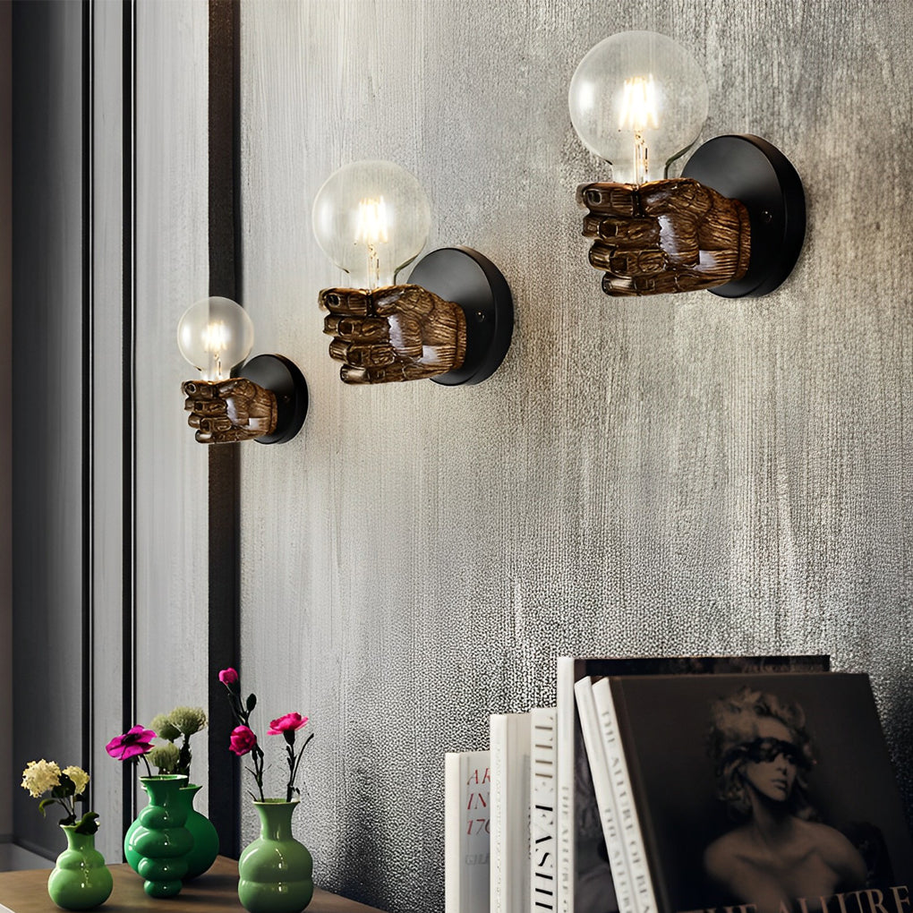 WINTHROP HANDSCULPT WALL SCONCE IN RESIN