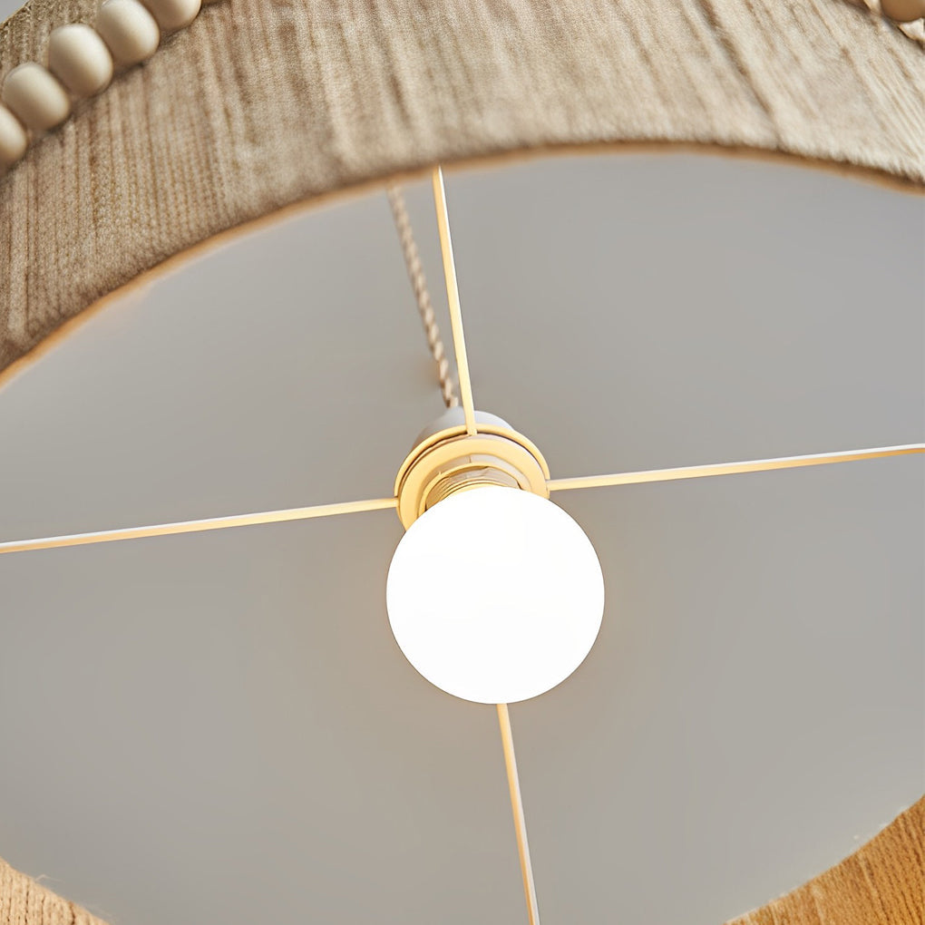 WINTERBOURNE TWISTED ROPE & WOOD BEAD PENDANT LIGHT