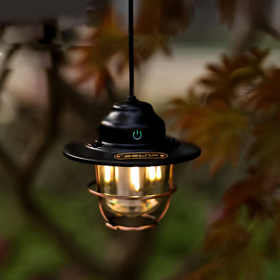 RAVENSCROFT CIRCULAR LED OUTDOOR LANTERN WITH USB RECHARGE
