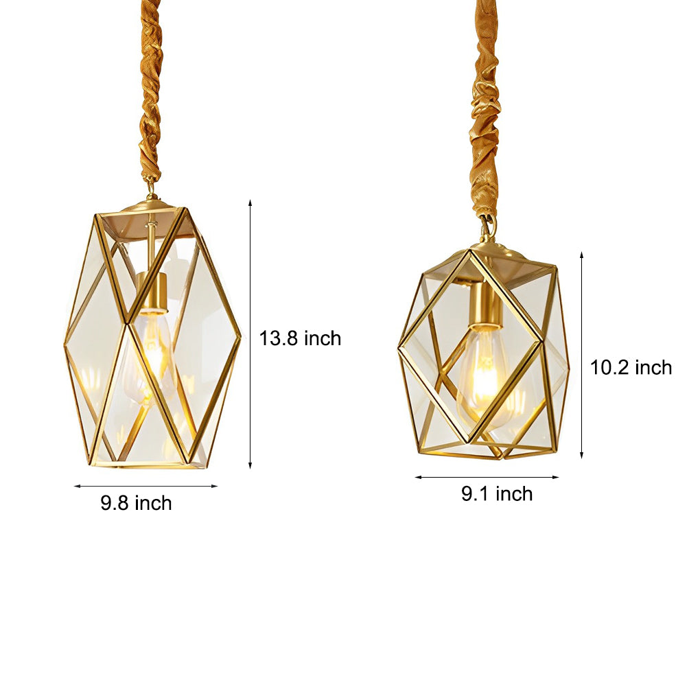 WINCHESTER COPPER GLASS MINI CHANDELIER