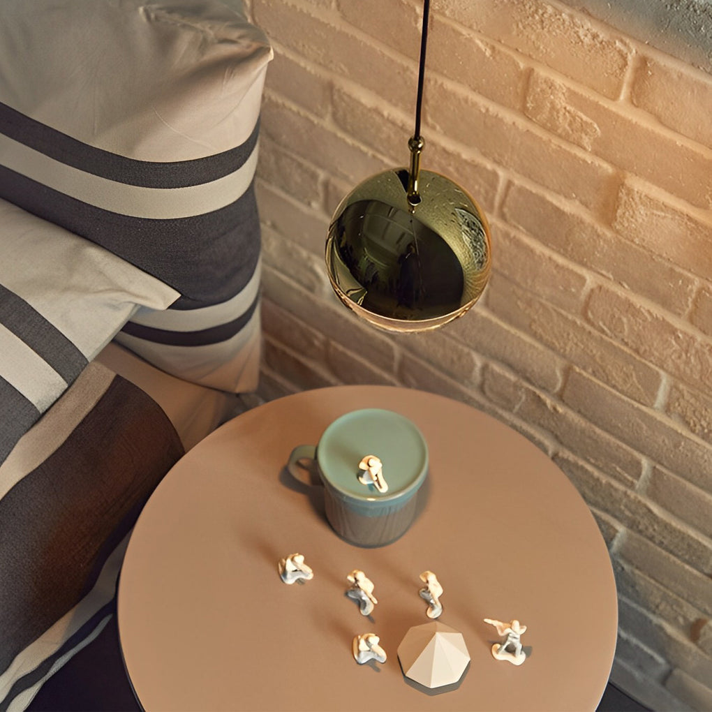WINTHROPE SPHERICAL ROTATING METAL AND GLASS PENDANT LIGHT
