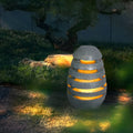 WINTHROP RAINBOW RESIN GARDEN ORB LIGHT, WATER-RESISTANT MODERN OUTDOOR ILLUMINATION