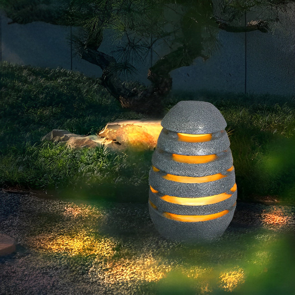 WINTHROP RAINBOW RESIN GARDEN ORB LIGHT, WATER-RESISTANT MODERN OUTDOOR ILLUMINATION