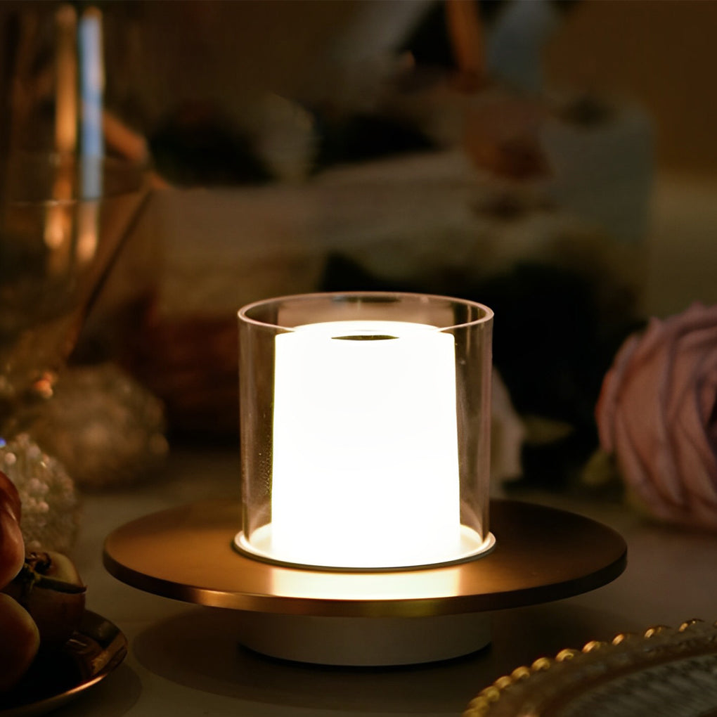 CHISWICK CORDLESS CYLINDRICAL LAMP WITH TRAY BASE