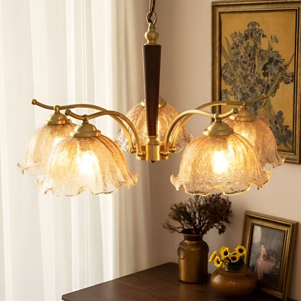 WINTHORPE TRIO CRACKED GLASS CEILING PENDANT