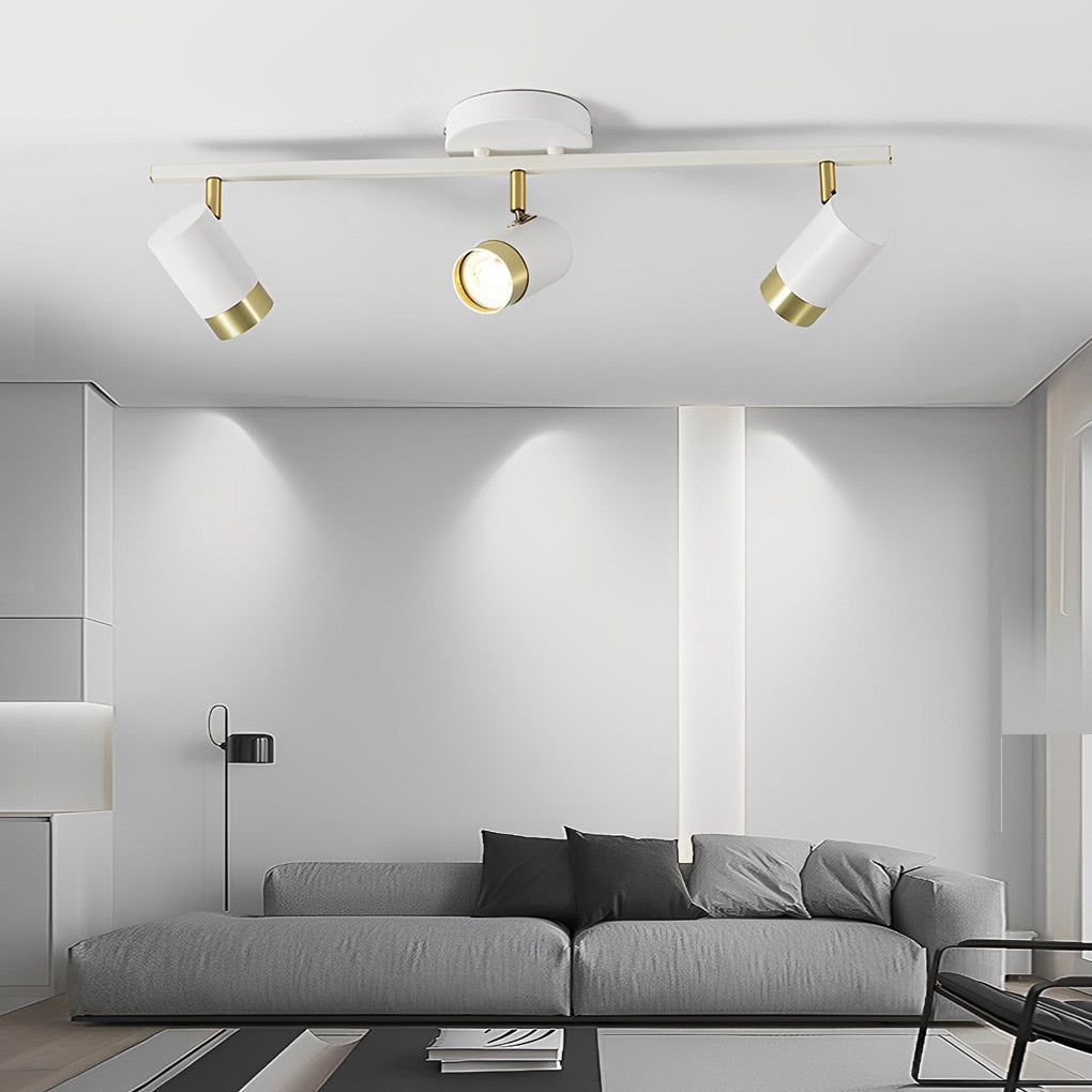 1. **WILLOUGHBY TRIO GU10 LED TRACK SPOTLIGHT** - A sophisticated three-light adjustable spotlight featuring COB technology for focused illumination.

2. **FENWICK QUAD GU10 LED TRACK LIGHT** - A refined four-light surface-mounted spotlight designed for v