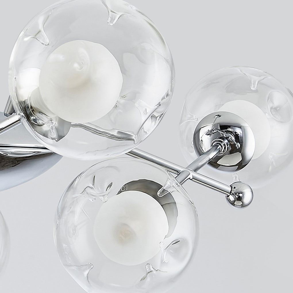 WHITBY TRIO DIMMER GLASS ORB CHANDELIER