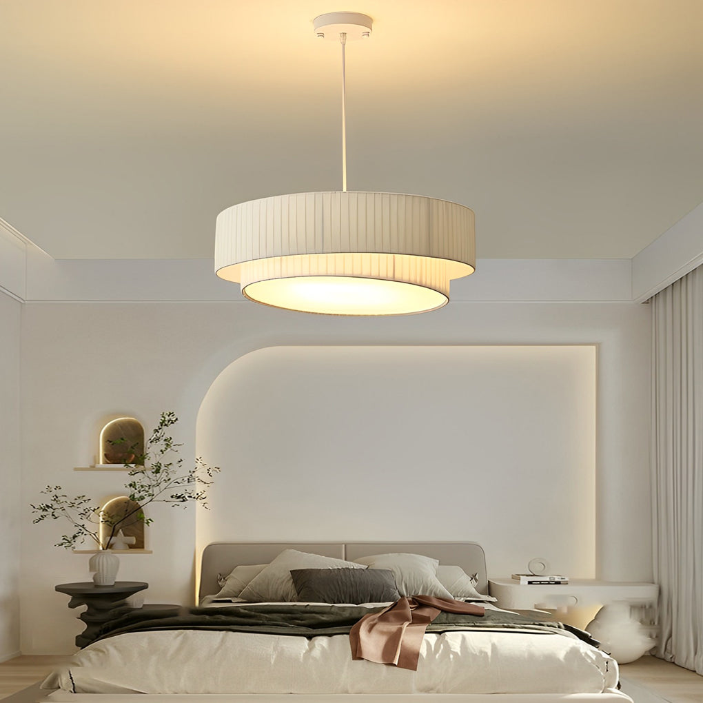 WHITBY TWIN-LAYER DRUM PLEAT CHANDELIER
