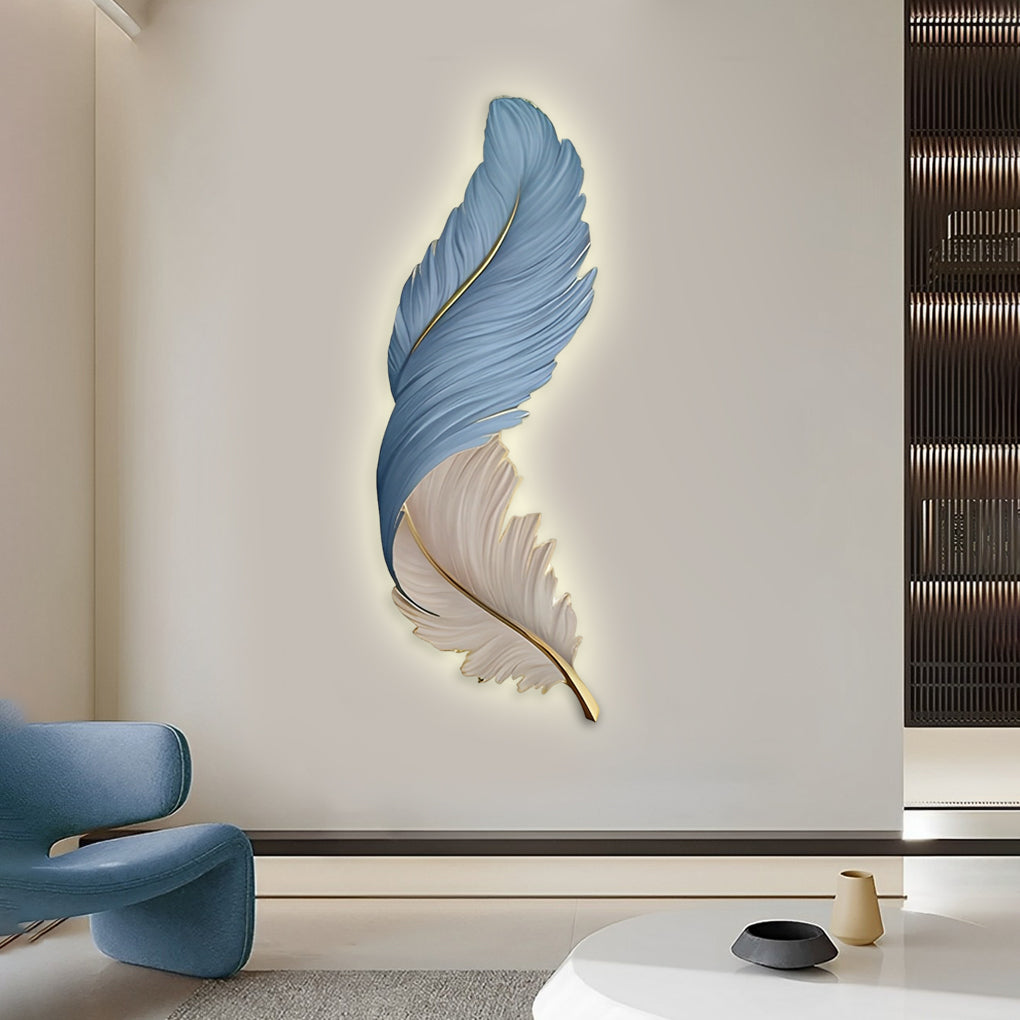 WHIMSY PLUME REMOTE CONTROLLED LED WALL SCONCE