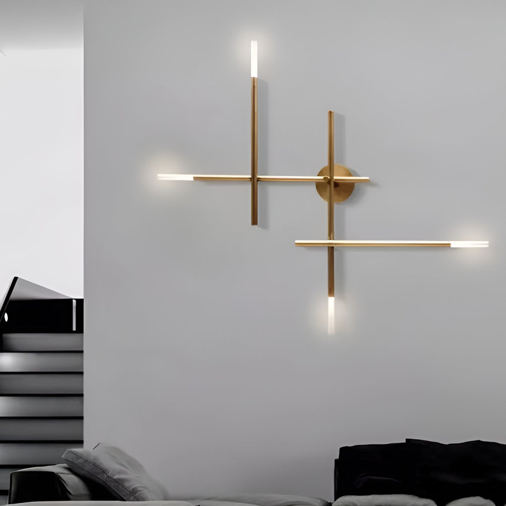 WINTHROPE MODERN LED WALL SCONCE WITH INTRICATE CROSS DESIGN