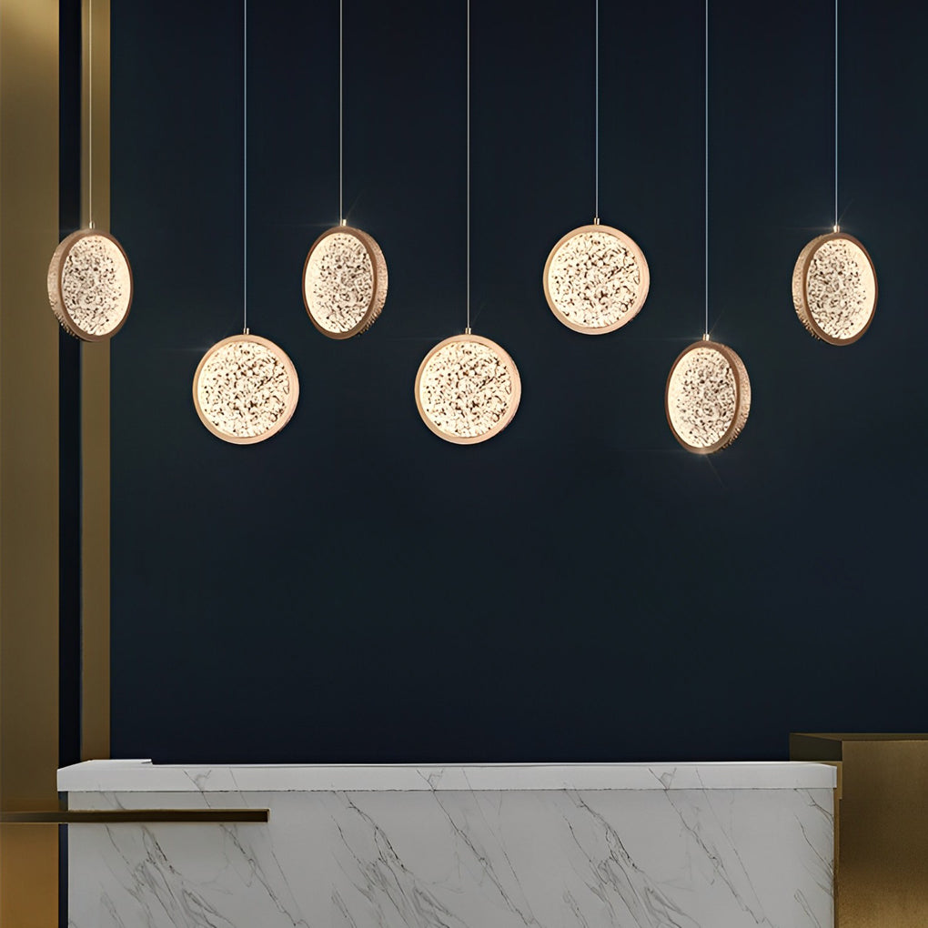 WINTHROP IRON ACRYLIC TRIO DIMMER PENDANT LIGHT