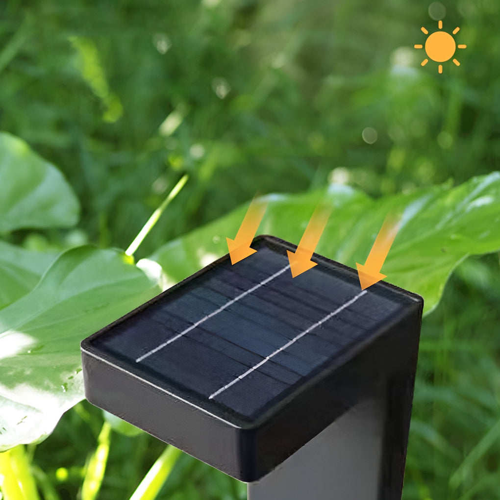 WINDSOR SOLAR GLOW PATH LIGHTS WITH AUTOMATIC DUSK-TO-DAWN SENSOR, CONTEMPORARY LED LANDSCAPE ILLUMINATION