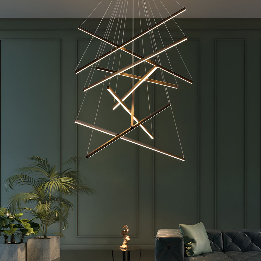 CHARLESTON SLIMLINE REMOTE-CONTROLLED LED CHANDELIER WITH VARIABLE BRIGHTNESS
