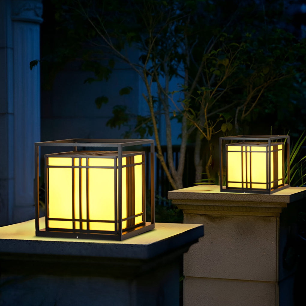 WINDSOR BLACK SQUARE LED OUTDOOR POST LIGHTS WITH WATERPROOF DESIGN