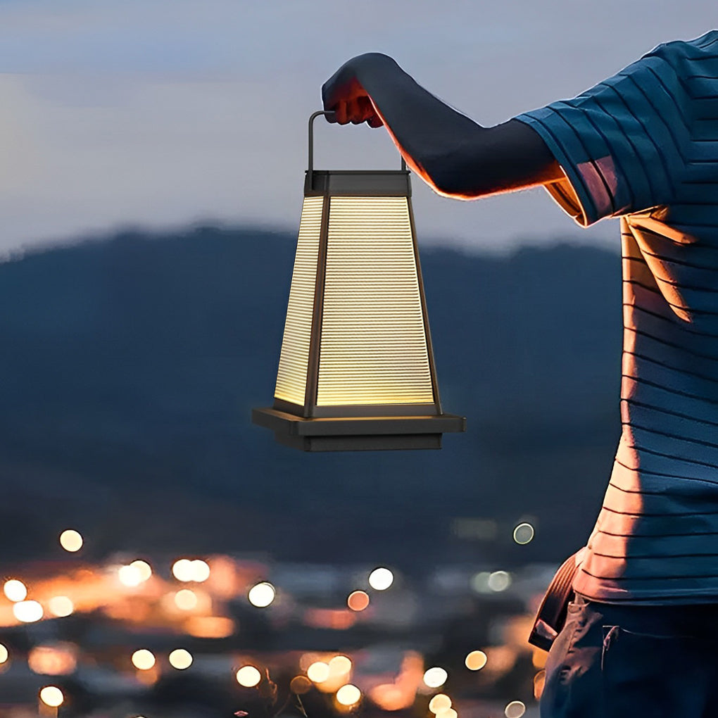 BRIDGEMAN SQUARE SOLAR LANTERN WITH WATERPROOF LED LIGHTING