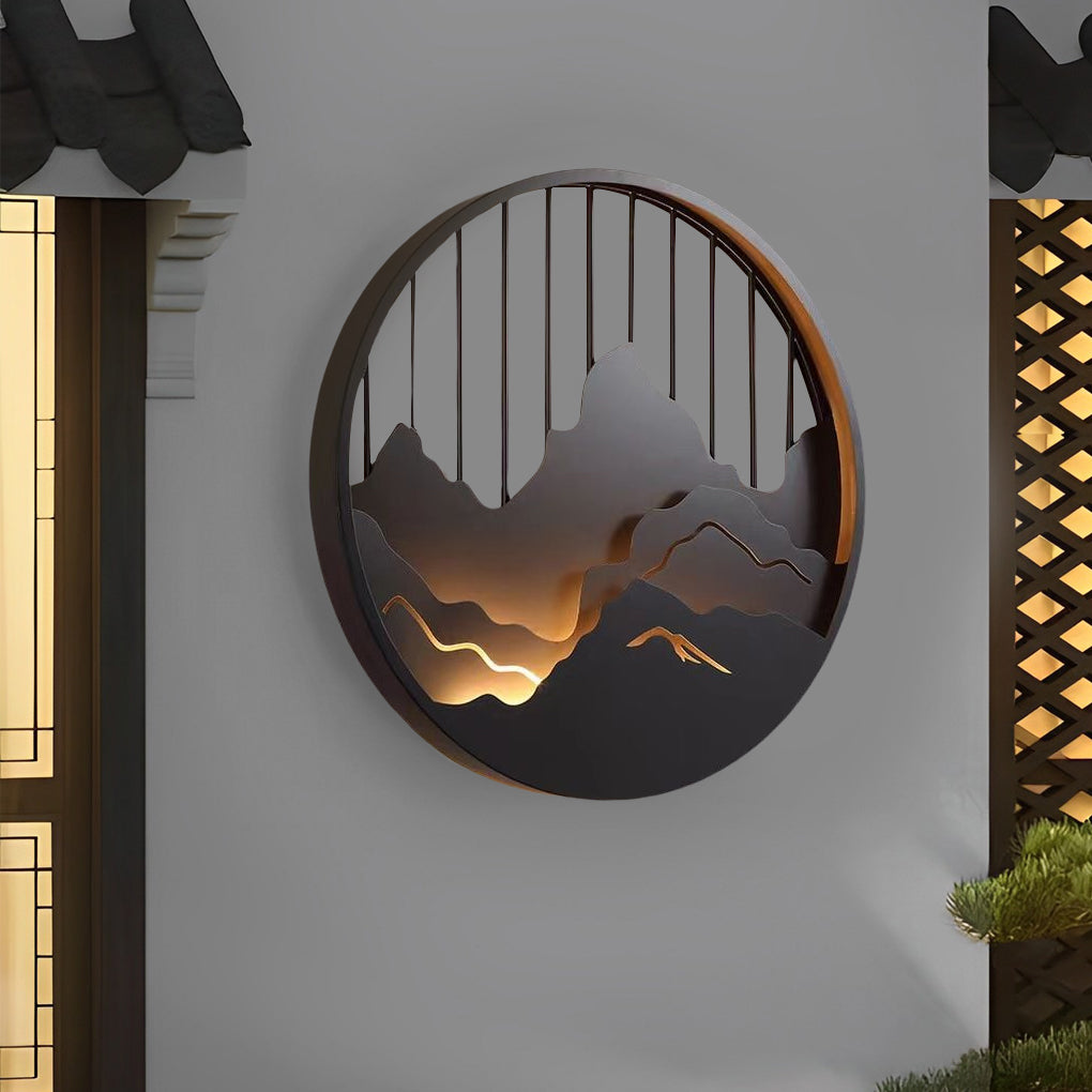RAVENCLIFFE CIRCULAR OUTDOOR LED WALL LIGHTING WITH WATER-RESISTANT DESIGN