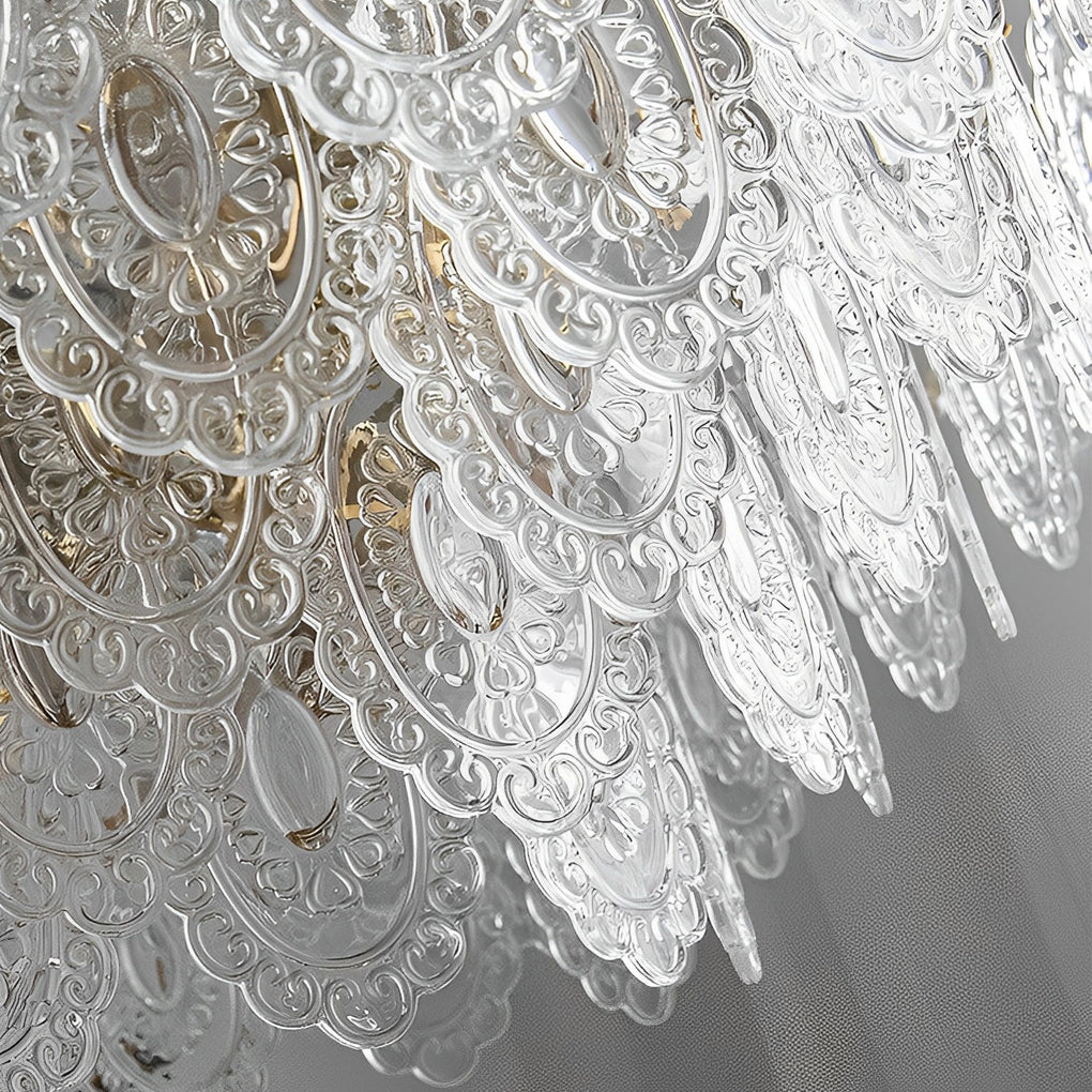 BELLEFONTE PEARL-ADORNED GLASS LIGHTING WITH TRIPLE DIMMING
